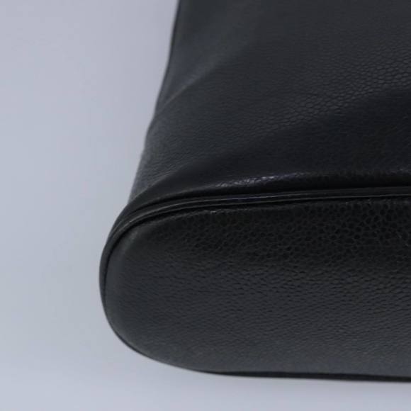 CHANEL COCO Mark Tote Bag Caviar Skin Black Gold CC Auth yk15761 - Picture 15 of 16